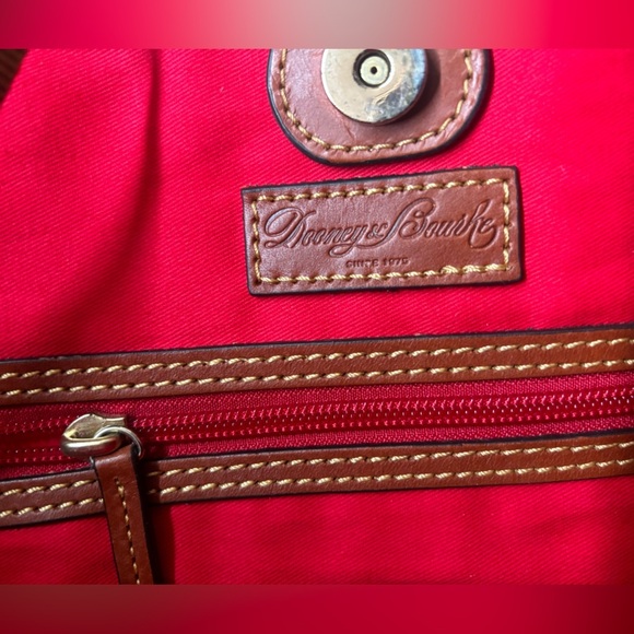 Dooney and Bourke nylon east west shopper red tote - Picture 10 of 10